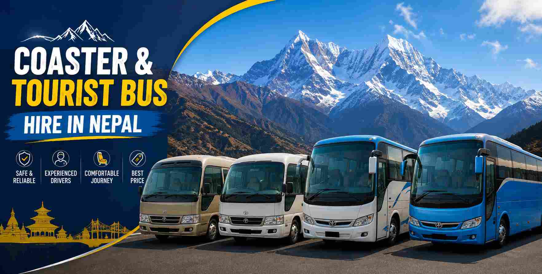 Toyota Coaster Bus Rental In Kathmandu – Comfortable Group Transportation In Nepal